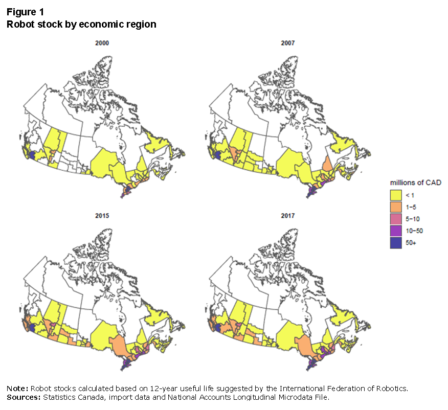 Figure 1 Robot stock by economic region