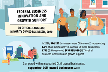 Federal business innovation and growth support to official language minority owned businesses, 2020 