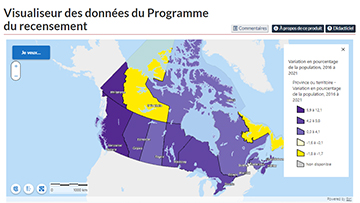 Visualiseur des données, Programme du Recensement de 2021 